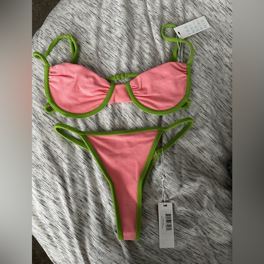 Frankie’s Bikinis Brand New Mesh Terry two piece bikini
